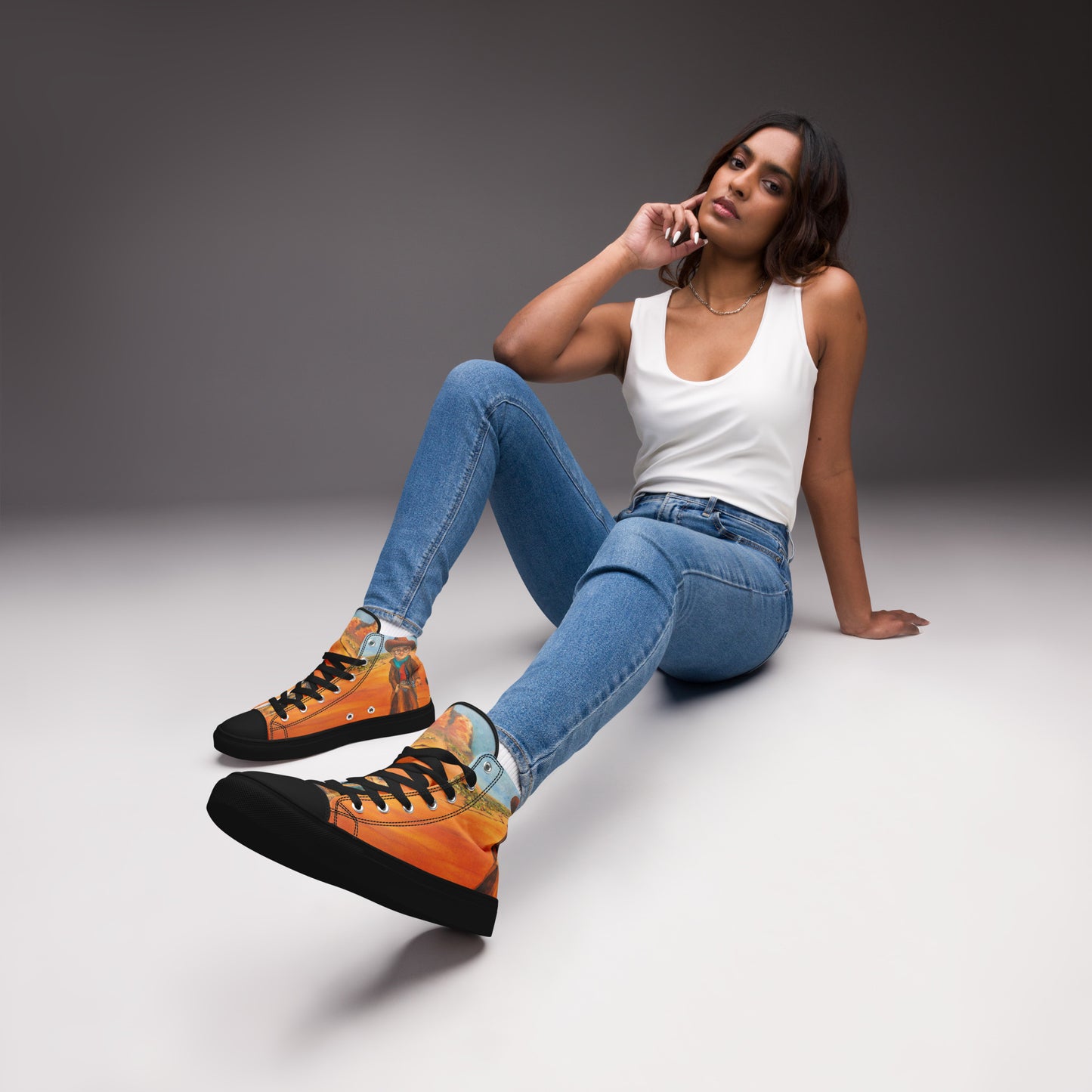 Shoes - Women’s Hightop Canvas - Everett the Sharpshooter