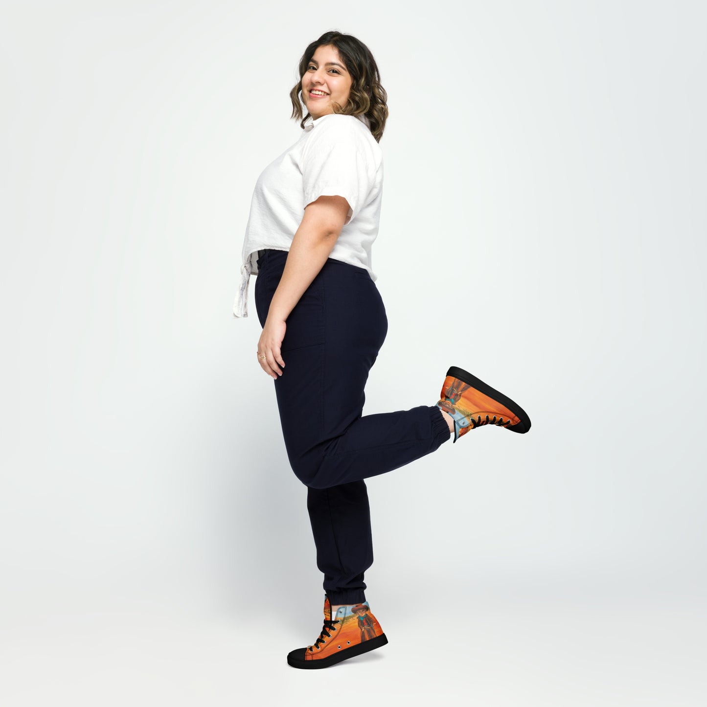 Shoes - Women’s Hightop Canvas - Everett the Sharpshooter