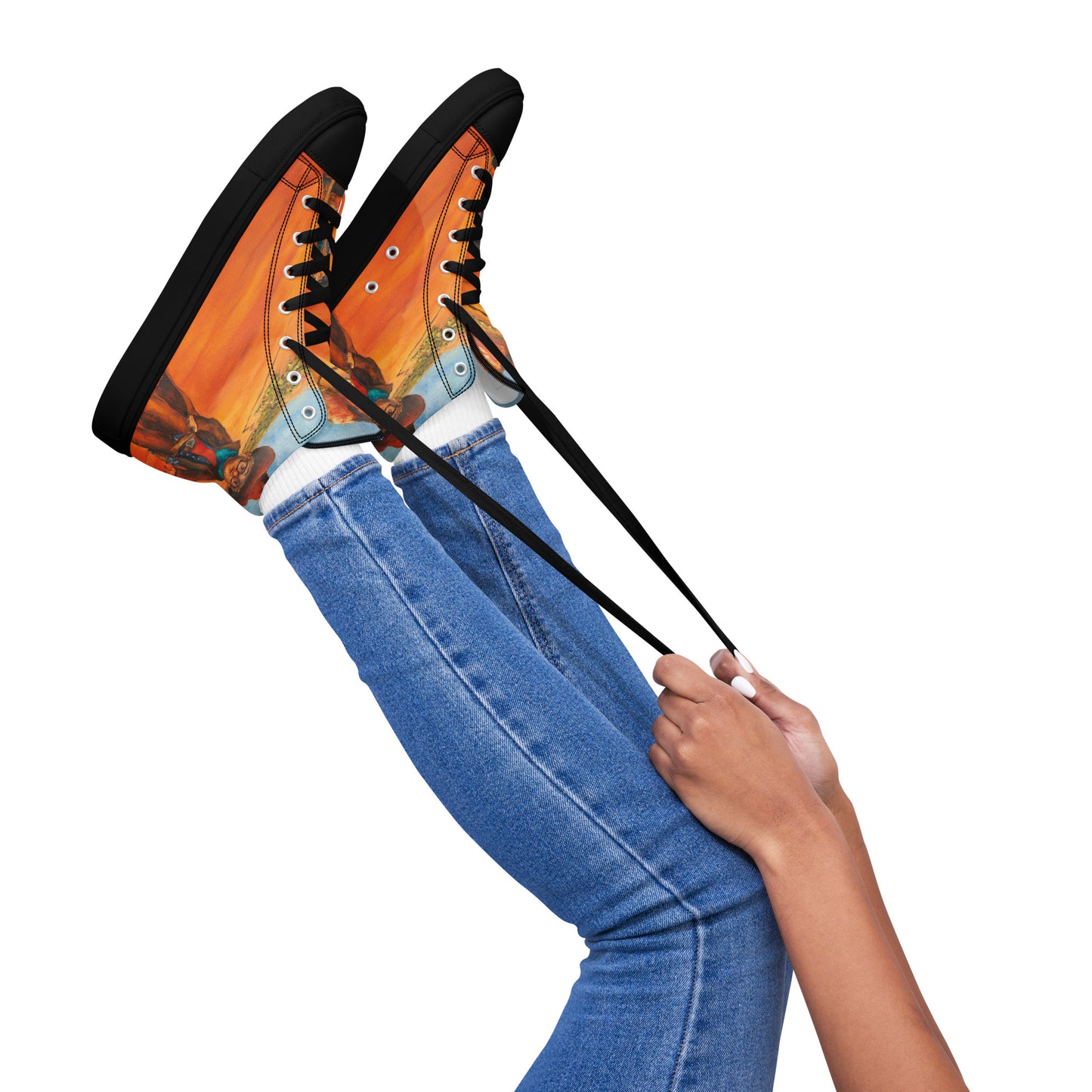 Shoes - Women’s Hightop Canvas - Everett the Sharpshooter