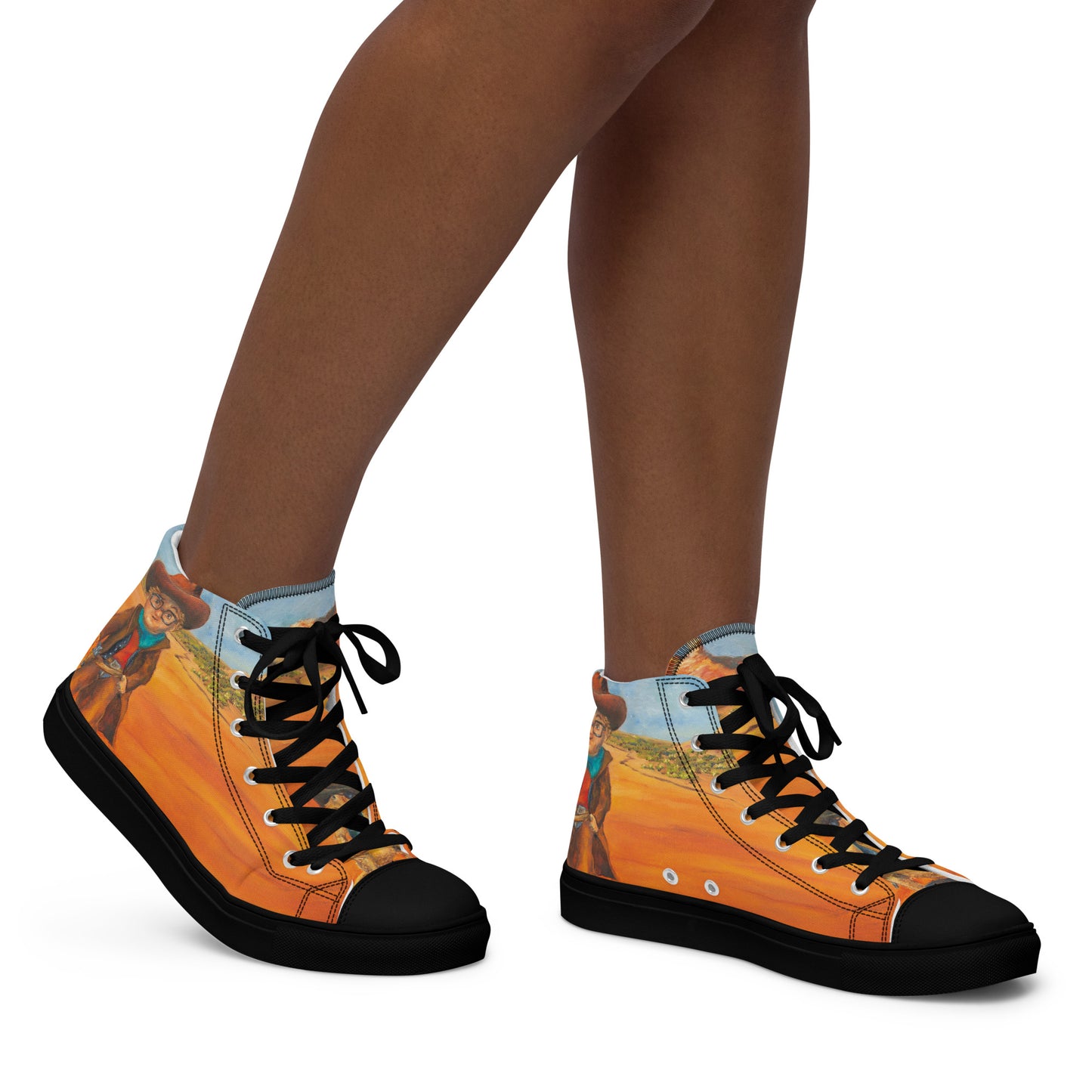 Shoes - Women’s Hightop Canvas - Everett the Sharpshooter