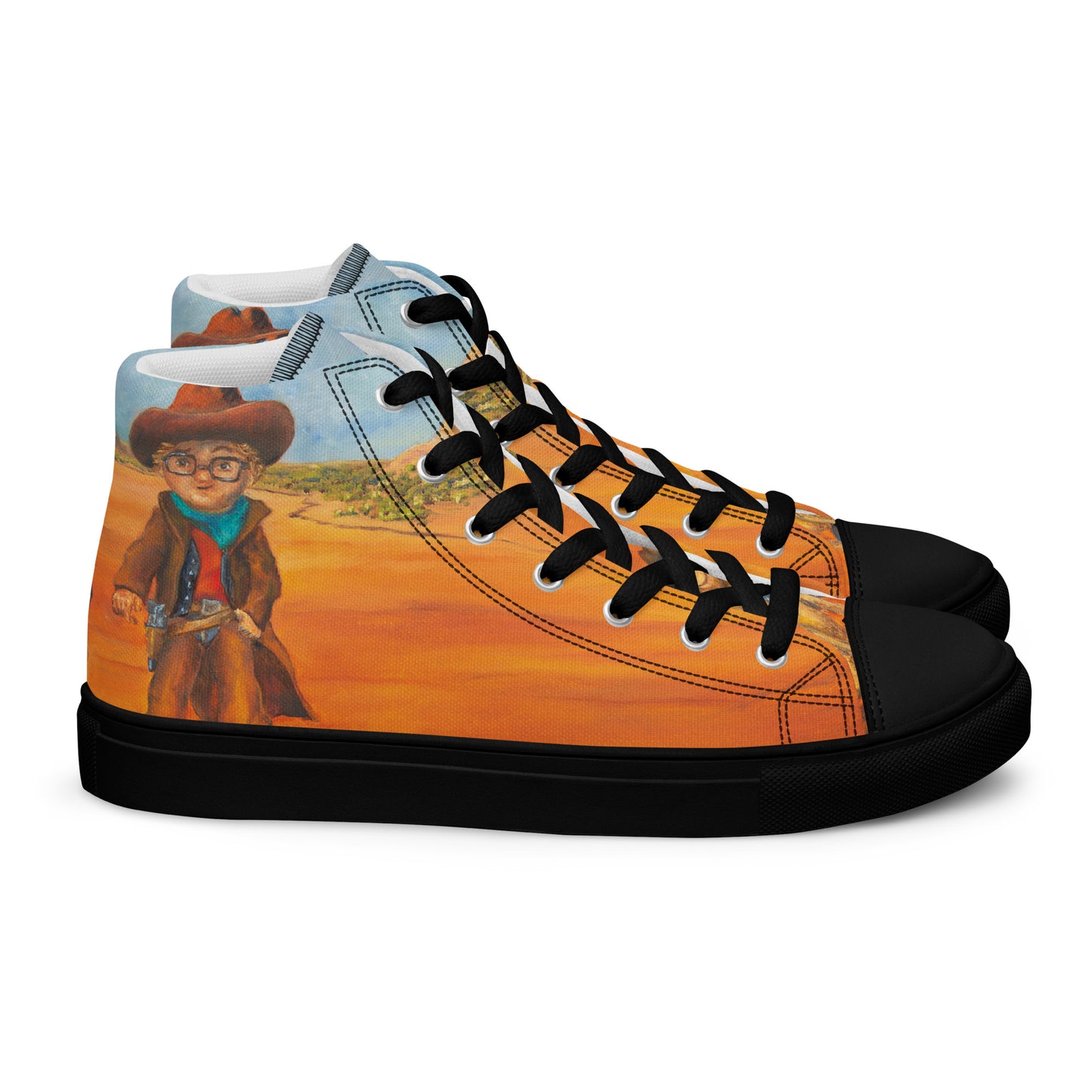 Shoes - Women’s Hightop Canvas - Everett the Sharpshooter