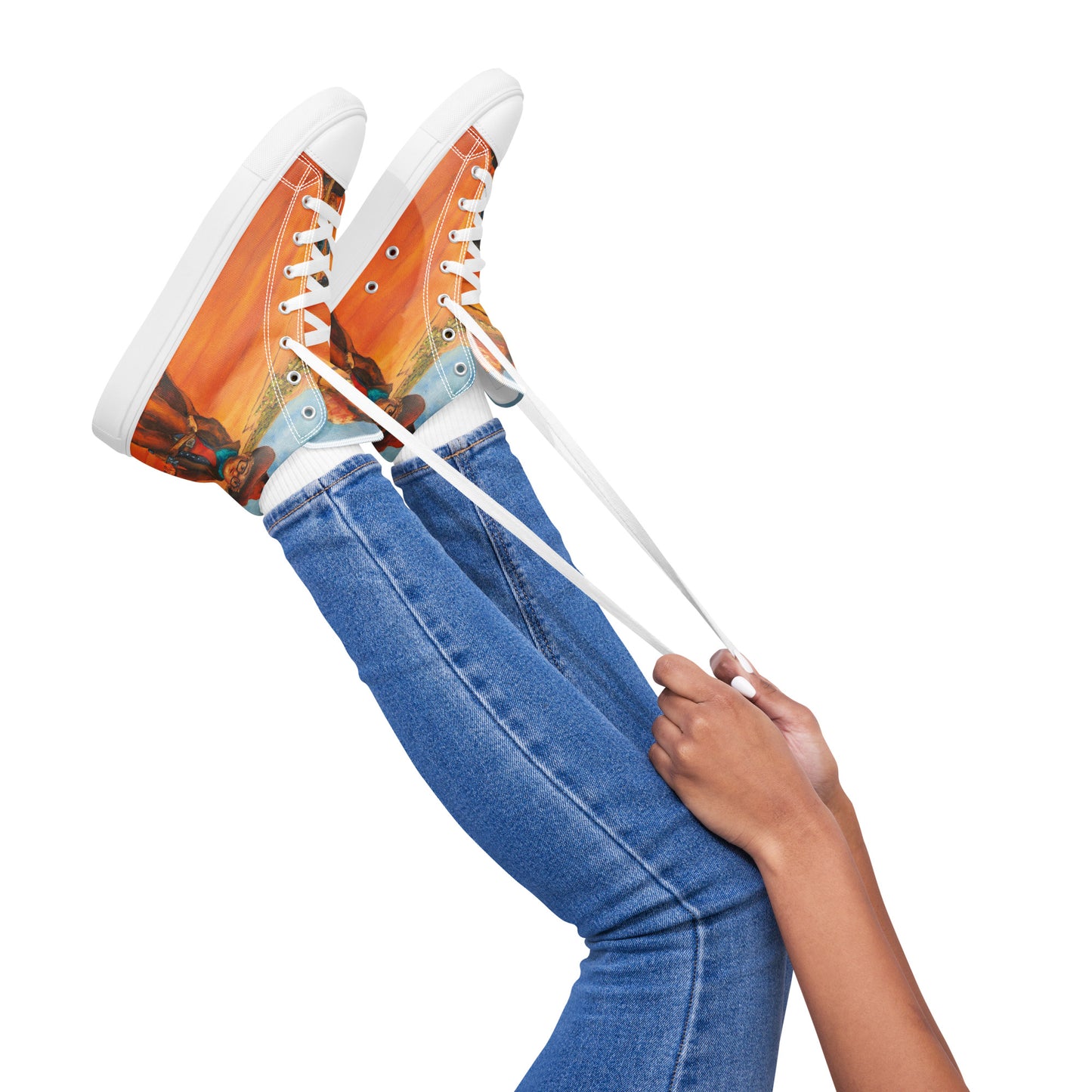 Shoes - Women’s Hightop Canvas - Everett the Sharpshooter