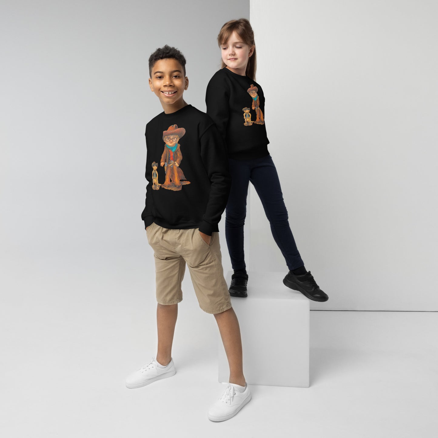 Clothing - Youth Crewneck Sweatshirt with Everett the Sharpshooter