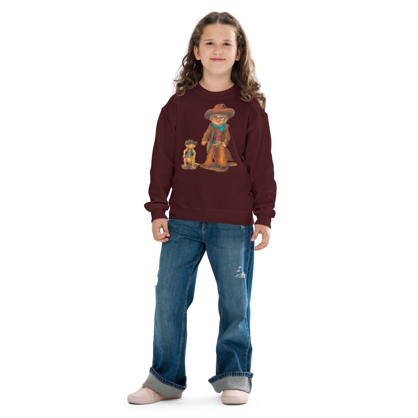 Clothing - Youth Crewneck Sweatshirt with Everett the Sharpshooter