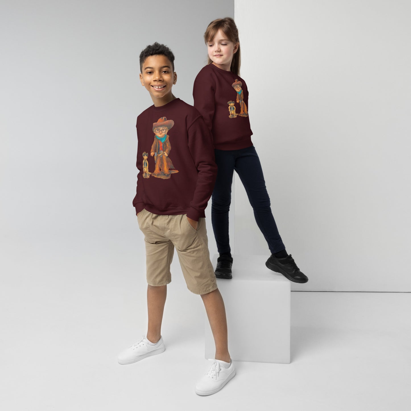 Clothing - Youth Crewneck Sweatshirt with Everett the Sharpshooter