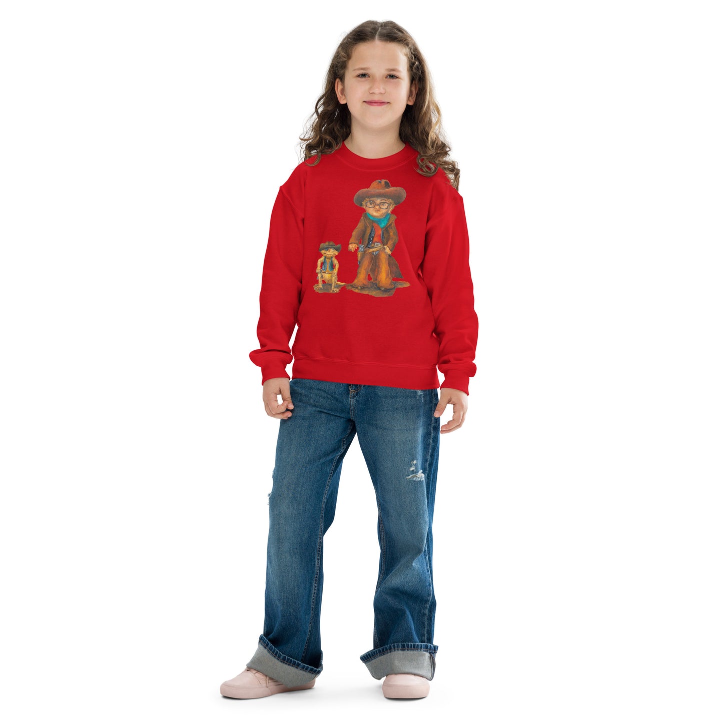 Clothing - Youth Crewneck Sweatshirt with Everett the Sharpshooter