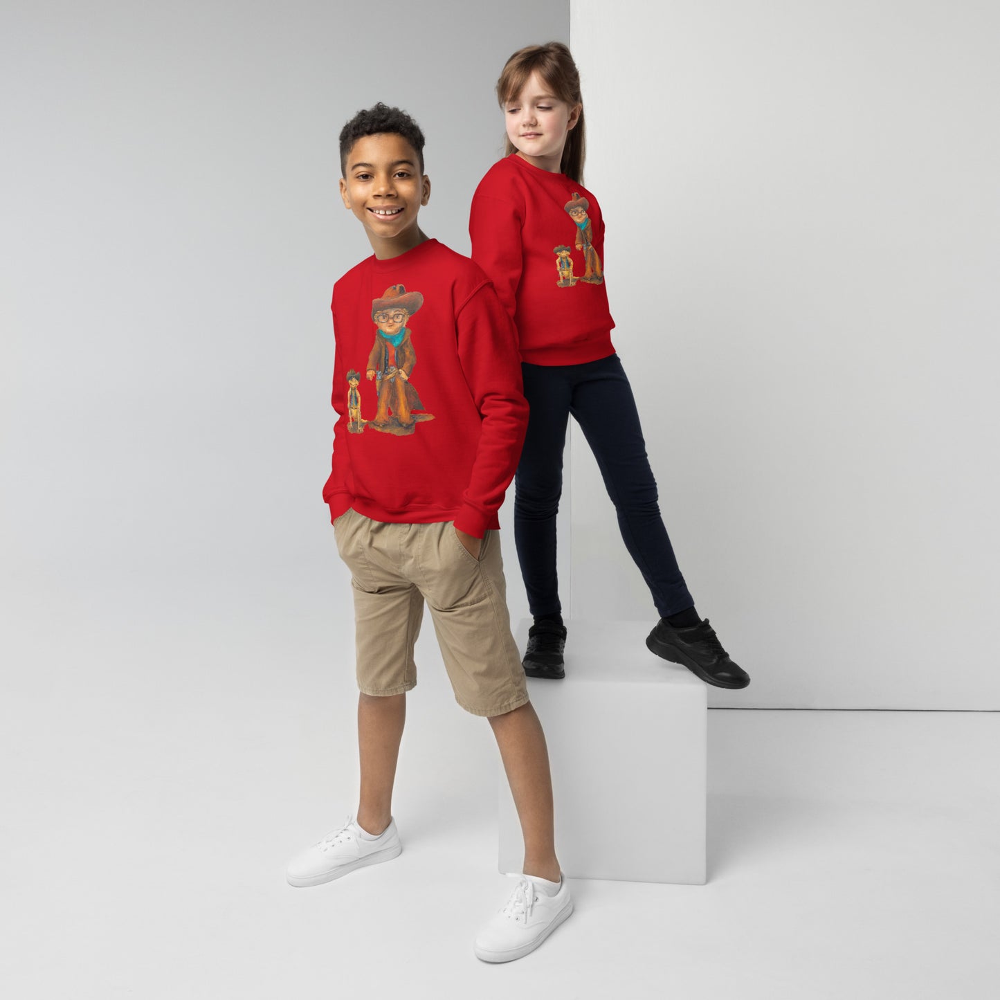 Clothing - Youth Crewneck Sweatshirt with Everett the Sharpshooter