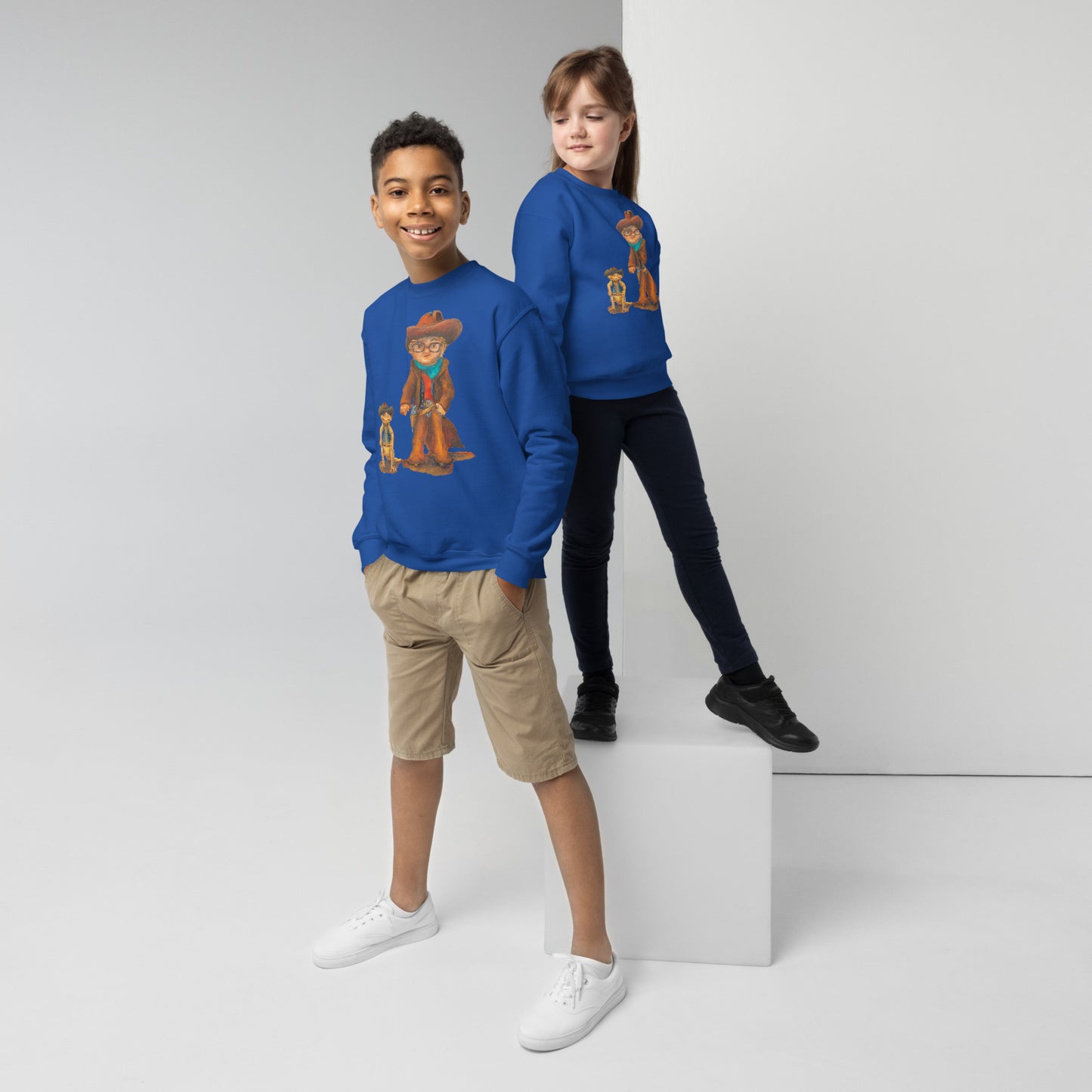 Clothing - Youth Crewneck Sweatshirt with Everett the Sharpshooter