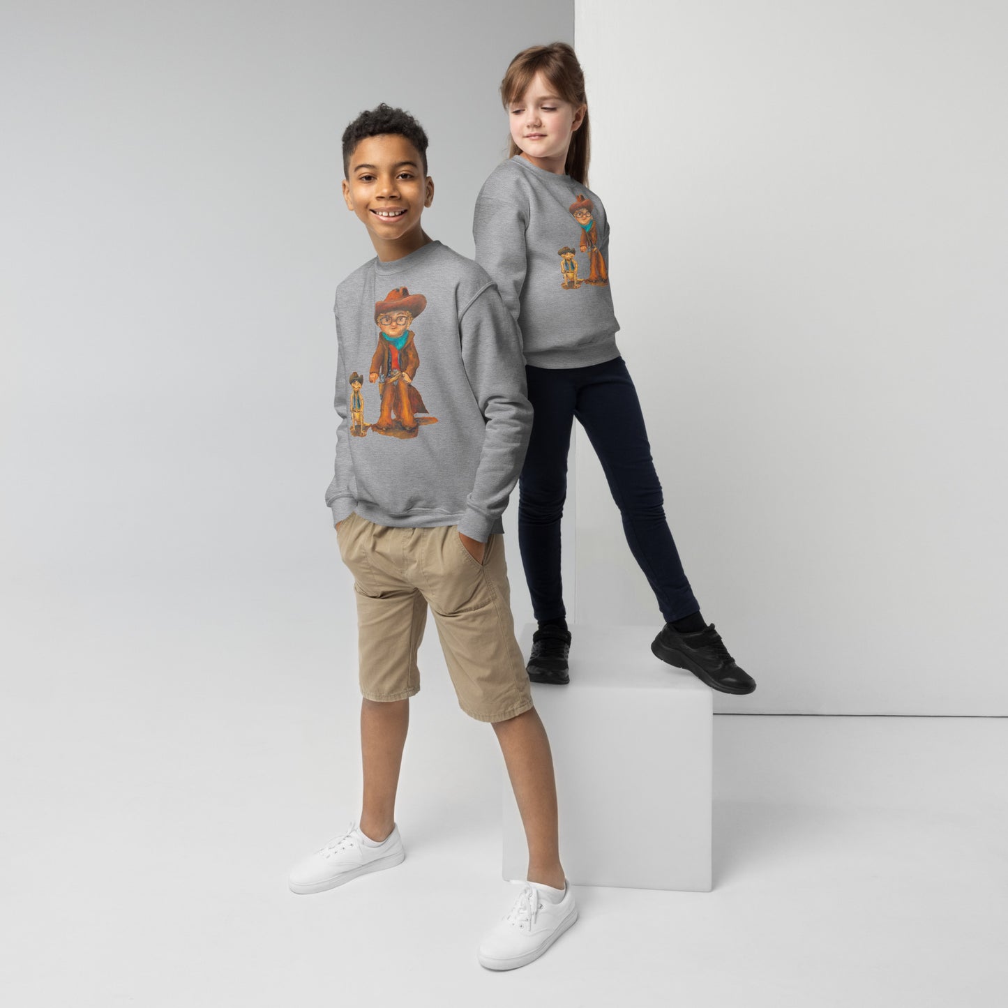 Clothing - Youth Crewneck Sweatshirt with Everett the Sharpshooter