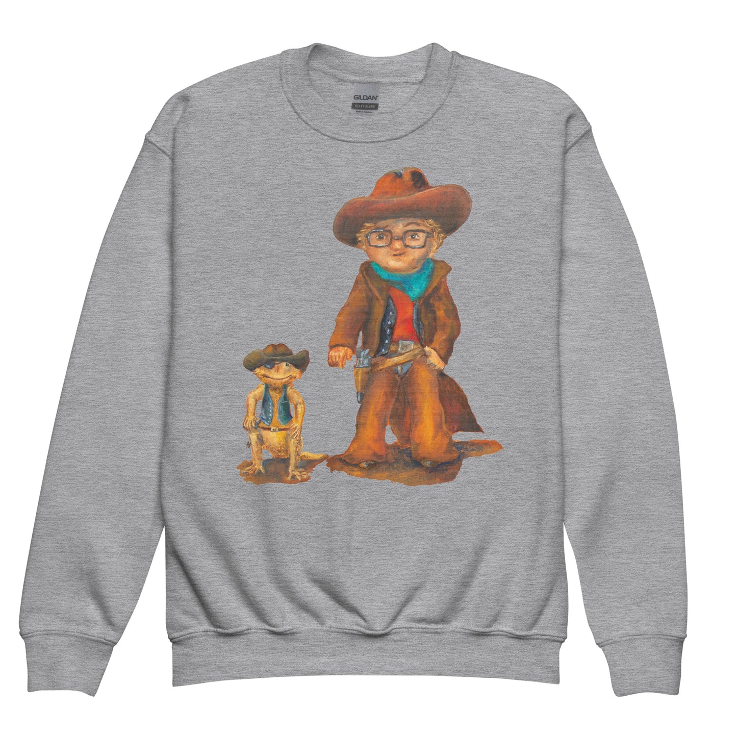 Clothing - Youth Crewneck Sweatshirt with Everett the Sharpshooter