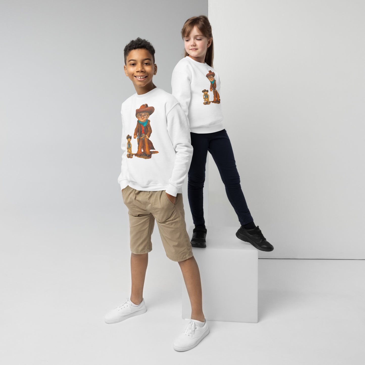 Clothing - Youth Crewneck Sweatshirt with Everett the Sharpshooter