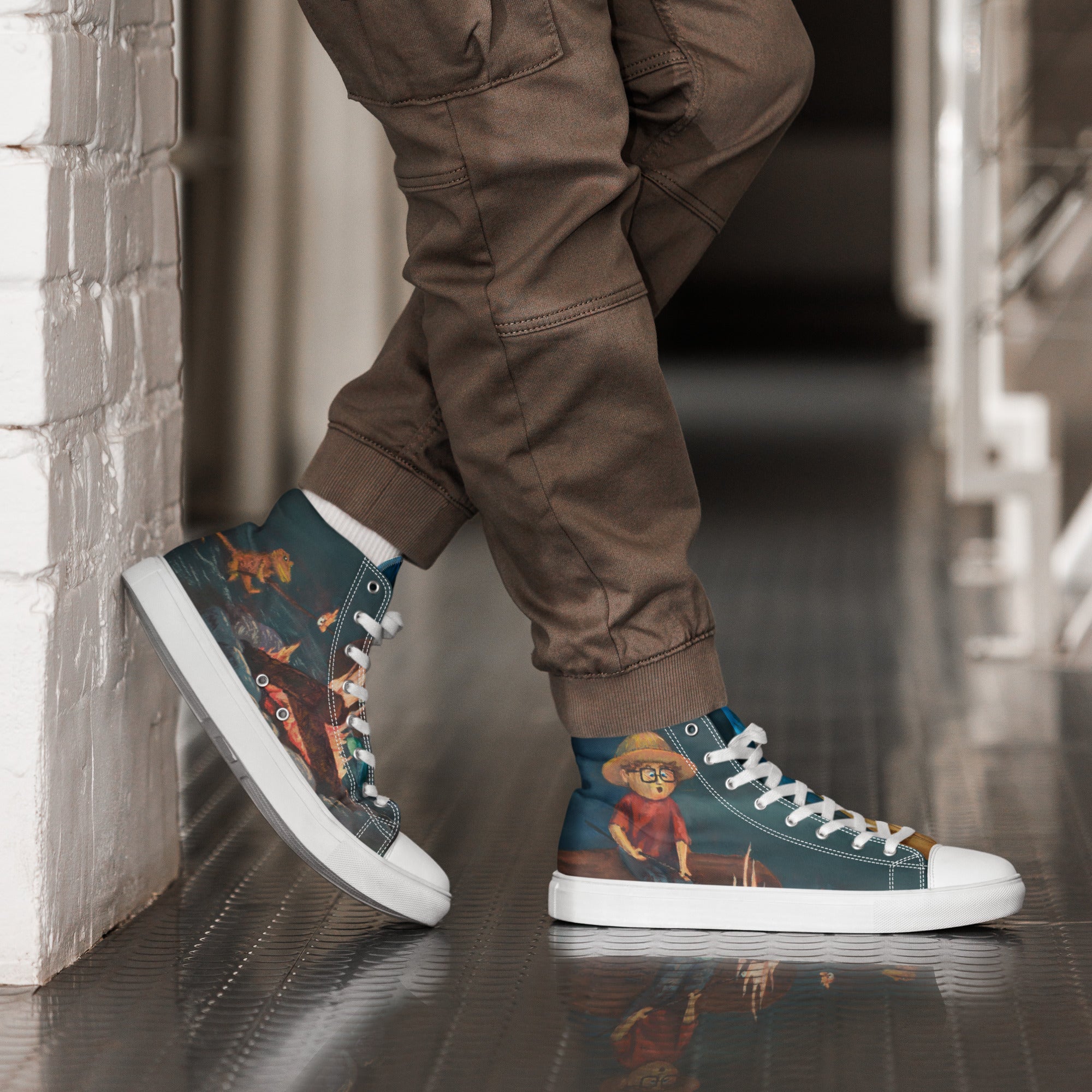 Men’s high top canvas shoes offers