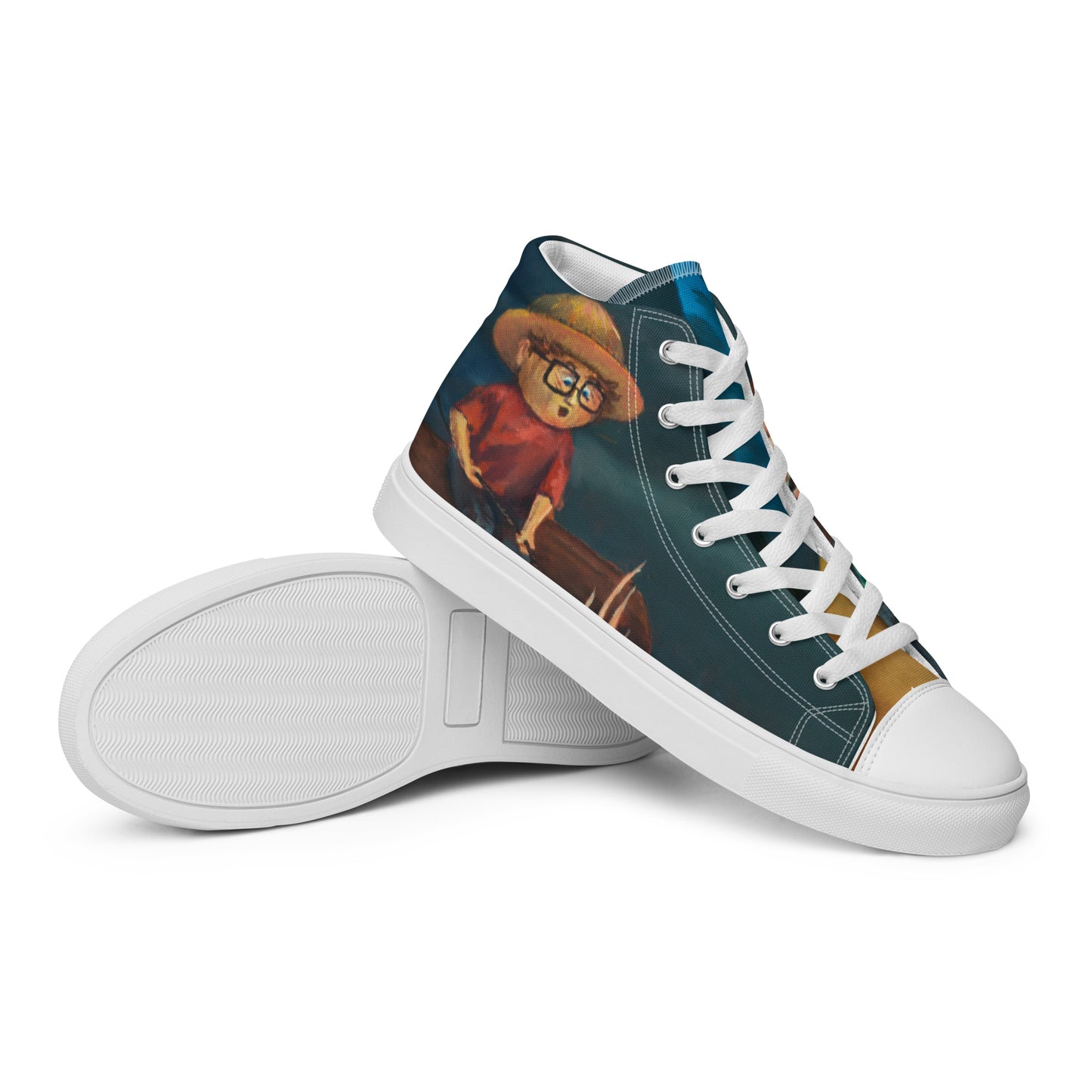 Men's Hightop Canvas Shoe - Everett Roasts Marshmallows